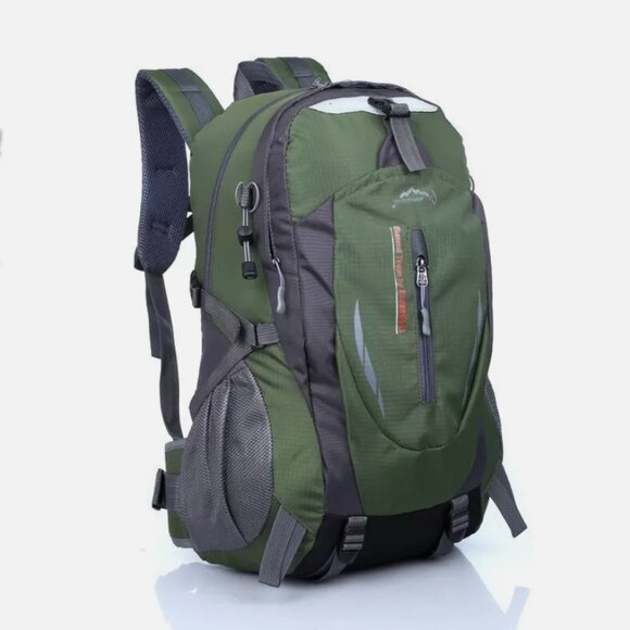 Green Green Men Women Travel Backpack Rucksack Camping Laptop Hiking School Book - Picture 1 of 7
